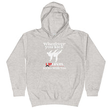 Load image into Gallery viewer, Wherever You Kick UpLevel Kicks With You Unisex Kids Hoodie