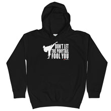 Load image into Gallery viewer, Don't Let The Ponytail Fool You Kids Hoodie