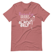 Load image into Gallery viewer, Beauty Brains And A Black Belt Short-Sleeve Unisex T-Shirt