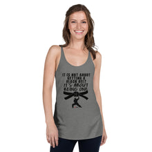 Load image into Gallery viewer, It's Not About Getting A Black Belt It's About Becoming One Women's Racerback Tank
