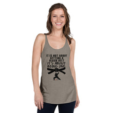 Load image into Gallery viewer, It's Not About Getting A Black Belt It's About Becoming One Women's Racerback Tank