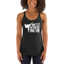 Load image into Gallery viewer, Don't Let The Ponytail Fool You Women's Racerback Tank