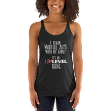 Load image into Gallery viewer, I Train Martial Arts With My Family Women's Racerback Tank
