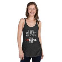 Load image into Gallery viewer, I Train Martial Arts With My Family Women's Racerback Tank