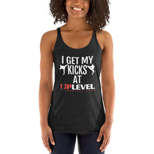 Load image into Gallery viewer, I Get My Kicks At UpLevel Women's Racerback Tank