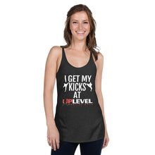 Load image into Gallery viewer, I Get My Kicks At UpLevel Women's Racerback Tank