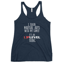 Load image into Gallery viewer, I Train Martial Arts With My Family Women's Racerback Tank