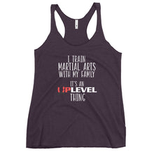 Load image into Gallery viewer, I Train Martial Arts With My Family Women's Racerback Tank