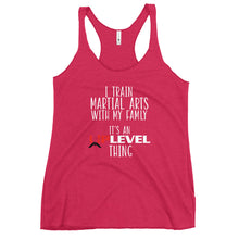 Load image into Gallery viewer, I Train Martial Arts With My Family Women's Racerback Tank