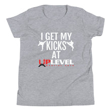 Load image into Gallery viewer, I Get My Kicks At UpLevel Youth Short Sleeve T-Shirt