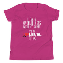Load image into Gallery viewer, I Train Martial Arts With My Family Youth Short Sleeve T-Shirt