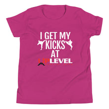 Load image into Gallery viewer, I Get My Kicks At UpLevel Youth Short Sleeve T-Shirt