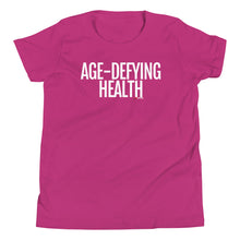 Load image into Gallery viewer, Youth Life Skill: Age-Defying Health Short Sleeve Unisex T-Shirt (Two Sided)