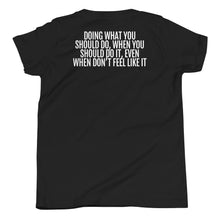 Load image into Gallery viewer, Youth Life Skill: Discipline Short Sleeve Unisex T-Shirt (Two Sided)