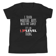 Load image into Gallery viewer, I Train Martial Arts With My Family Youth Short Sleeve T-Shirt