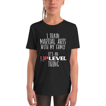 Load image into Gallery viewer, I Train Martial Arts With My Family Youth Short Sleeve T-Shirt