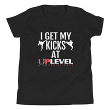 Load image into Gallery viewer, I Get My Kicks At UpLevel Youth Short Sleeve T-Shirt