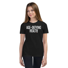 Load image into Gallery viewer, Youth Life Skill: Age-Defying Health Short Sleeve Unisex T-Shirt (Two Sided)