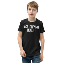 Load image into Gallery viewer, Youth Life Skill: Age-Defying Health Short Sleeve Unisex T-Shirt (Two Sided)
