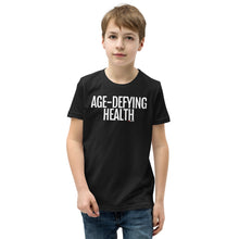 Load image into Gallery viewer, Youth Life Skill: Age-Defying Health Short Sleeve Unisex T-Shirt (Two Sided)