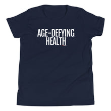 Load image into Gallery viewer, Youth Life Skill: Age-Defying Health Short Sleeve Unisex T-Shirt (Two Sided)