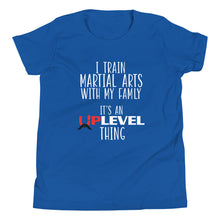 Load image into Gallery viewer, I Train Martial Arts With My Family Youth Short Sleeve T-Shirt