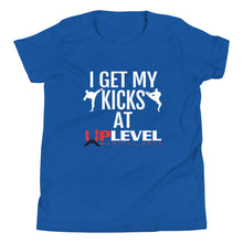 Load image into Gallery viewer, I Get My Kicks At UpLevel Youth Short Sleeve T-Shirt