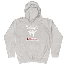 Load image into Gallery viewer, Wherever You Kick UpLevel Kicks With You Unisex Kids Hoodie