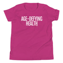 Load image into Gallery viewer, Youth Life Skill: Age-Defying Health Short Sleeve Unisex T-Shirt (Two Sided)