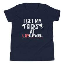Load image into Gallery viewer, I Get My Kicks At UpLevel Youth Short Sleeve T-Shirt