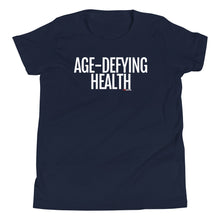 Load image into Gallery viewer, Youth Life Skill: Age-Defying Health Short Sleeve Unisex T-Shirt (Two Sided)