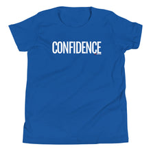 Load image into Gallery viewer, Youth Life Skill: Confidence Short Sleeve Unisex T-Shirt (Two Sided)